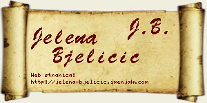 Jelena Bjeličić vizit kartica